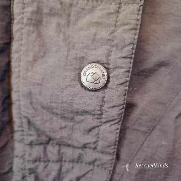 GRAND TARGHEE Black  Duck Down Cropped Snow Spirit Jacket 7 Vintage 1980's - Picture 5 of 10